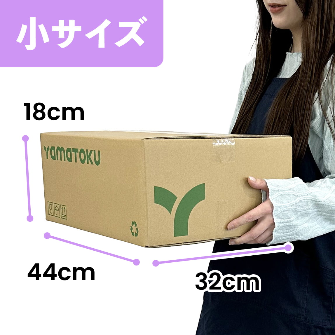 宅配キット小サイズを持った様子