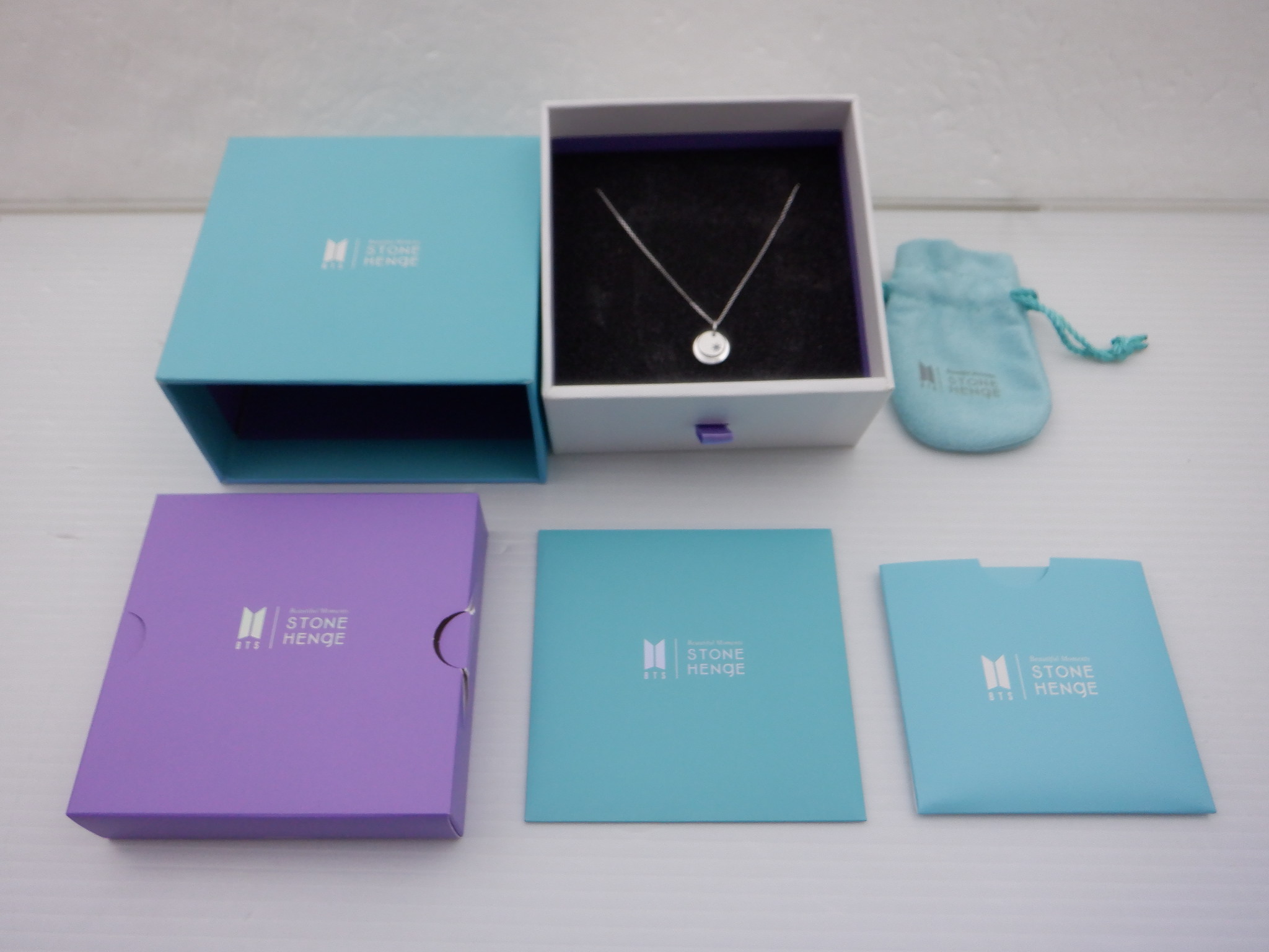 BTS JIN STONEHENgE DESTINY MOMENT OF LIGHT NECKLACE ネックレス ジン