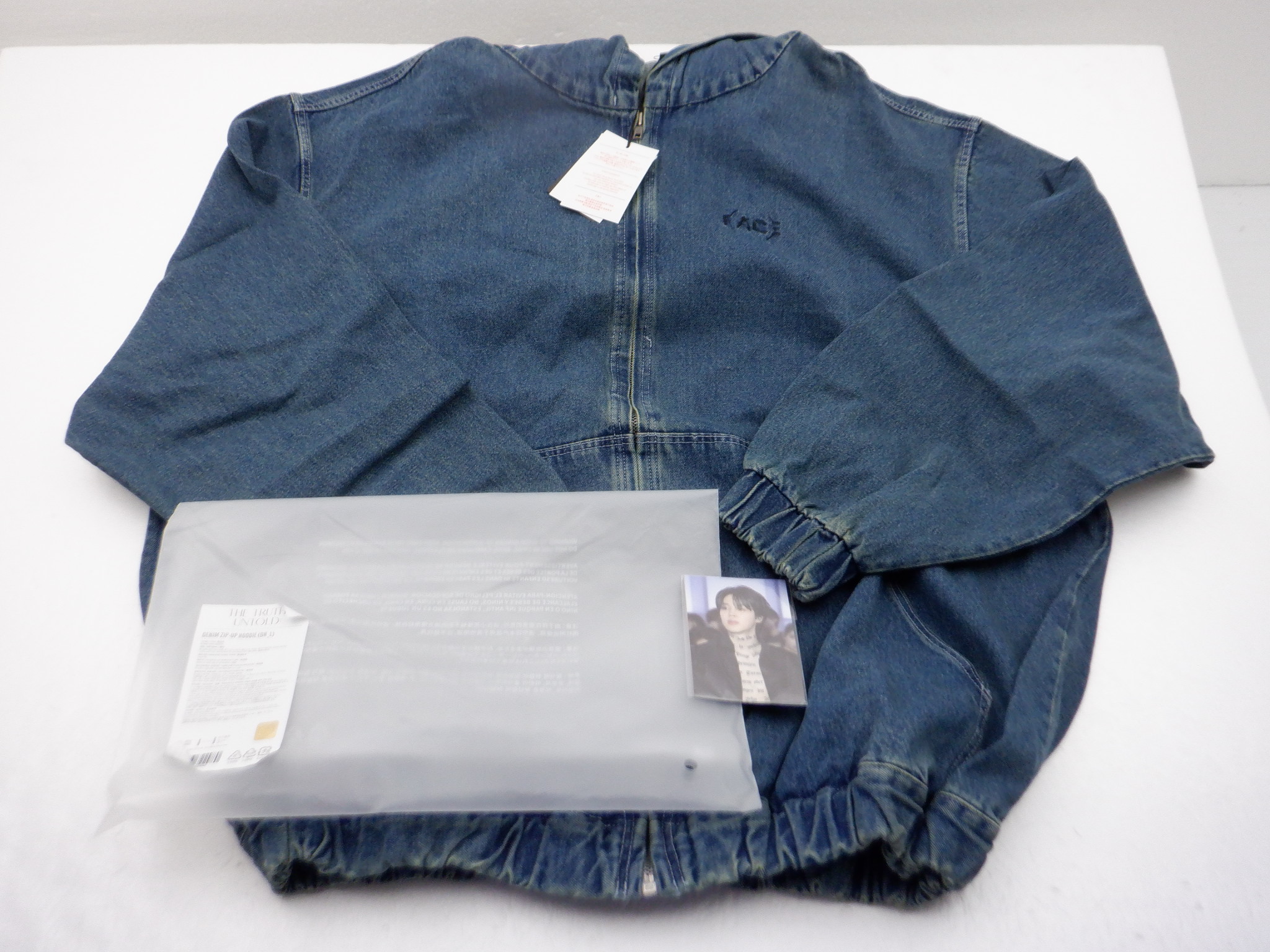 BTS JIMIN パーカー THE TRUTH UNTOLD: DENIM ZIP-UP HOODIE デニム Lサイズ フーディー ジミン 展示会
