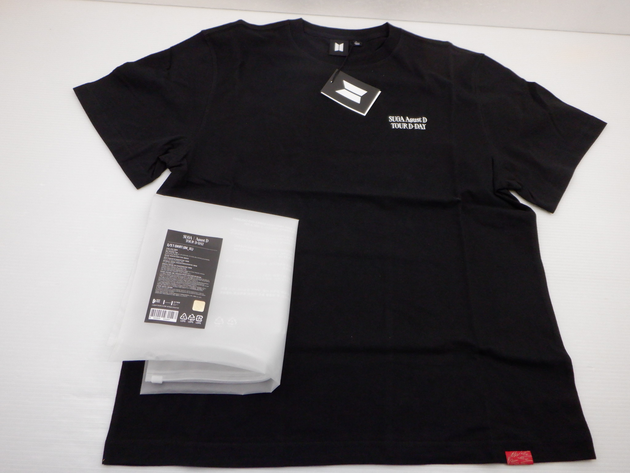 BTS SUGA Tシャツ Agust D TOUR D-DAY S/S T-SHIRT ブラック XLサイズ シュガ ユンギ