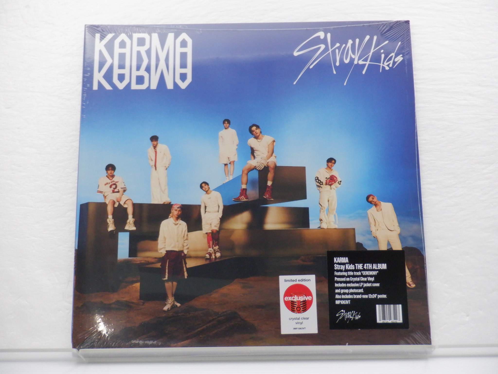 アメリカ Target限定 Stray Kids レコード KARMA THE 4TH ALBUM CRYSTAL CLEAR VINYL
