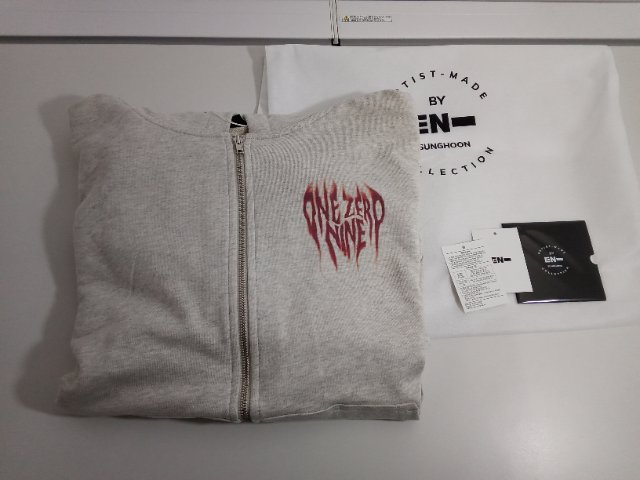 ENHYPEN SUNGHOON パーカー Artist-Made Collectionin Japan POP UP STORE 109 ZIP-UP HOODIE IVORY XLサイズ ソンフン